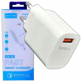 SZYBKA ŁADOWARKA SIECIOWA WTYCZKA ADAPTER KOSTKA FAST USB QC 3 FAST CHARGE - Ładowarki do telefonów - miniaturka - grafika 1