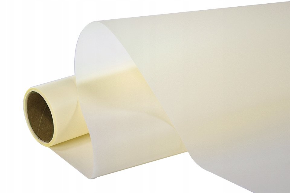 Folio-papier celofanowa florystyczna rolka 9y 50 cm wzór MROŻONA KREMOWA