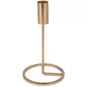 Świeczniki - H&S Decoration Nowoczesny świecznik w kolorze złotym 19 cm - miniaturka - grafika 1