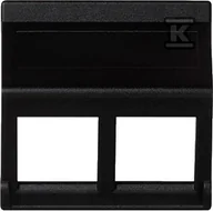 Klawisze i ramki - Simon Simon Connect Płytka K45 gniazda teleinformatycznego podwójnego 2xRJ skośna szary grafit KB080/14 KB080/14 - miniaturka - grafika 1