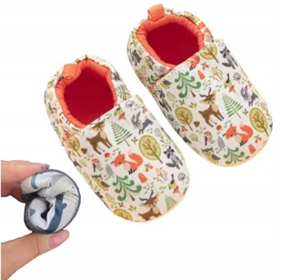 Kapcie dla Dzieci Niemowlęce Elastyczne Giętkie BAREFOOT do przedszkola 24 - Kapcie damskie - miniaturka - grafika 1