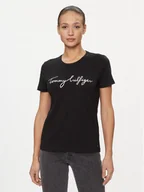 Koszulki i topy damskie - Tommy Hilfiger T-Shirt Heritage Crew Neck Graphic Tee WW0WW24967 Czarny Regular Fit - miniaturka - grafika 1