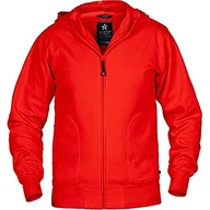 Swetry męskie - Texstar HC03 męski kaptur kardigan, rozmiar S, czerwony - miniaturka - grafika 1