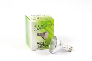 Reptech Hid Metahalogen  50W Uva Uvb Żarówka Grzewcza  + Tester Uvi - Akcesoria do terrarium - miniaturka - grafika 1