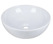 Umywalki - Umywalka Nablatowa Bellis 40 Okrągła Biała - miniaturka - grafika 1