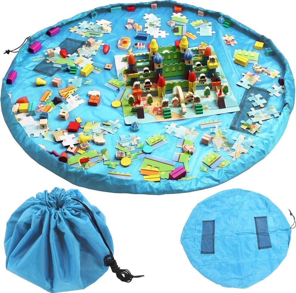 Verk Mata do zabawy worek pojemnik na zabawki klocki podłogowa organizer torba Mata do zabawy worek pojemnik na zabawki klocki podłogowa organizer torba