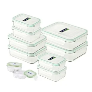 GLASSLOCK Zestaw pojemników GLASSLOCK GL-419 Przezroczysty 10 szt.) - Akcesoria i części AGD - miniaturka - grafika 1