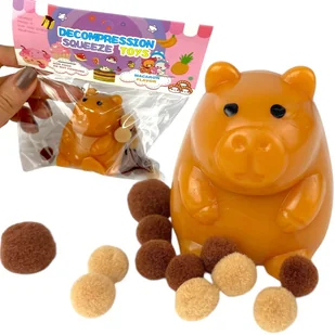 Gniotek Mochi Słodka Kapibara Squishy 6X4Cm - Zabawki sensoryczne - miniaturka - grafika 1