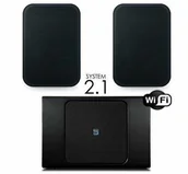 Głośniki i kolumny - Bluesound Professional Zestaw bezprzewodowy ze streamingiem muzycznym 2x BSP125B + 1x BSW150B - miniaturka - grafika 1