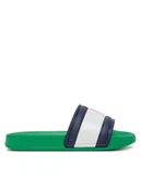 Buty dla chłopców - Tommy Hilfiger Klapki T3X0-33915-1172 Zielony - miniaturka - grafika 1