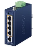 Switche - PLANET IP40 Compact size Industrial Nie zarządzany Fast Ethernet (10/100) Niebieski ISW-504PT-E - miniaturka - grafika 1