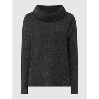 Swetry damskie - Sweter z wywijanym kołnierzem i obniżonymi ramionami model Doffy - Vero Moda - grafika 1