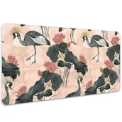Podkładki na biurko - Duża mata na biurko Azjatyckie żurawie 100x50 cm - miniaturka - grafika 1