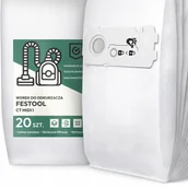 Worki do odkurzaczy - 20x Worek do Odkurzacza Festool Ct MIDI I Syntetyczny Torba Duży Worki G9-W - miniaturka - grafika 1