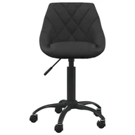 Fotele i krzesła biurowe - vidaXL Krzesło biurowe, czarne, obite aksamitem - miniaturka - grafika 1