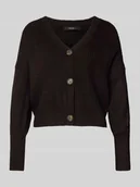 Swetry damskie - Kurtka z dzianiny o kroju regular fit z ozdobnymi guzikami model ‘LEA’ - miniaturka - grafika 1