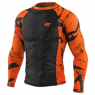 Extreme Hobby Rashguard Męski Długi Rękaw Neo Orange S - Kimona, stroje i obuwie - miniaturka - grafika 1