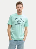 Koszulki męskie - Tom Tailor T-Shirt 1037735 Zielony Regular Fit - miniaturka - grafika 1