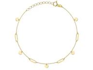 Bransoletki - Złota bransoletka 585 celebrytka ogniwa kółka - miniaturka - grafika 1