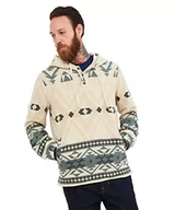 Bluzy męskie - Joe Browns Męska bluza z kapturem z nadrukiem azteckim, wielokolorowa, XL, Kremowy/zielony, XL - miniaturka - grafika 1