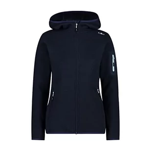 CMP - damska kurtka Knit-Tech ze stałym kapturem, B.Blue-Cristall Blue, 40 - Kurtki damskie - miniaturka - grafika 1