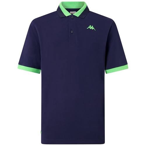 Kappa Męska koszulka polo neonowa niebieska rozmiar XL
