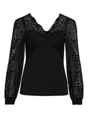 Bluzki damskie - Vila Bluzka w kolorze czarnym - miniaturka - grafika 1