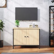 Szafki RTV - vidaXL Szafka TV z drzwiczkami, dąb sonoma, 60x35x45 cm - miniaturka - grafika 1