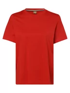 Koszulki i topy damskie - BOSS - T-shirt damski  Ecosa, czerwony - miniaturka - grafika 1