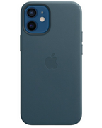 Etui i futerały do telefonów - Etui iPhone 12 mini Apple Leather Case z MagSafe - czarne - miniaturka - grafika 1