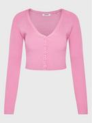 Swetry damskie - Glamorous Kardigan KA6989 Różowy Regular Fit - miniaturka - grafika 1