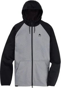 bluza męska BURTON CROWN WEATHERPROOF FZ Gray Heather/True Black - Bluzy męskie - miniaturka - grafika 1