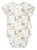 Body dla niemowląt - Niemowlęce body bawełniane z krótkim rękawem sarenki kremowe Nicol,r.80 - miniaturka - grafika 1