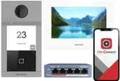 Wideodomofony - Zestaw wideodomofonowy HikVision KIT-IP-PL604-W - miniaturka - grafika 1