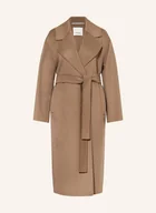 Płaszcze damskie - S Max Mara Wełniany Płaszcz Smmhobby braun - miniaturka - grafika 1