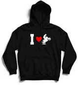 Gadżety dla niej i dla niego - Bluza z kapturem - I love Moto Motocykl LwG - miniaturka - grafika 1