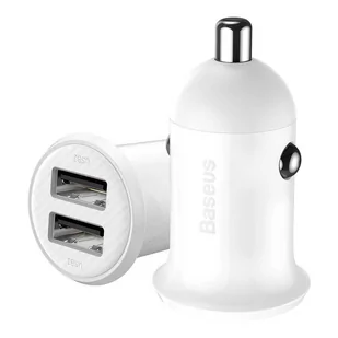 Baseus Grain Pro ładowarka samochodowa 2x USB 4,8 A biały (CCALLP-02) - Ładowarki samochodowe - miniaturka - grafika 4
