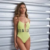 Body - Body damskie LABELLAMAFIA BODY ECCENTRIC AMARELO - miniaturka - grafika 1