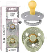 Smoczki uspokajające - Bibs Liberty Colour Smoczek Uspokajający Kauczuk 2-Pack Capel Sage S - miniaturka - grafika 1
