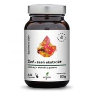 Suplementy naturalne - AURA HERBALS Żeń-Szeń Ekstrakt 400mg+Guarana 60 K - miniaturka - grafika 1