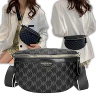 Nerki - Saszetka Nerka Damska Torebka Listonoszka Na Ramię Torebka Crossbody Czarna - miniaturka - grafika 1