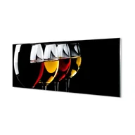 Dekoracje domu - Panel szklany dekor Kieliszki czarne tło 125x50 cm - miniaturka - grafika 1