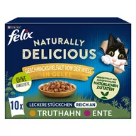 Mokra karma dla kotów - Pakiet Felix Naturally Delicious 10 x 80 g - Drobiowe smaki w galarecie - miniaturka - grafika 1