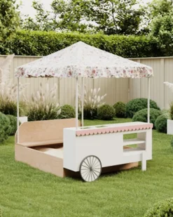 Piaskownica retro z daszkiem Pink Garden - Place zabaw - miniaturka - grafika 1