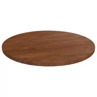 Meble modułowe i akcesoria - Okrągły blat do stolika, ciemnobrązowy, Ø40x1,5 cm, lity dąb! Lumarko! - miniaturka - grafika 1