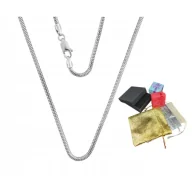 Naszyjniki męskie - Łańcuszek Srebrny 925 Polerowany Damska Żmijka Linka 55 cm x 2 mm Naszyjnik - miniaturka - grafika 1