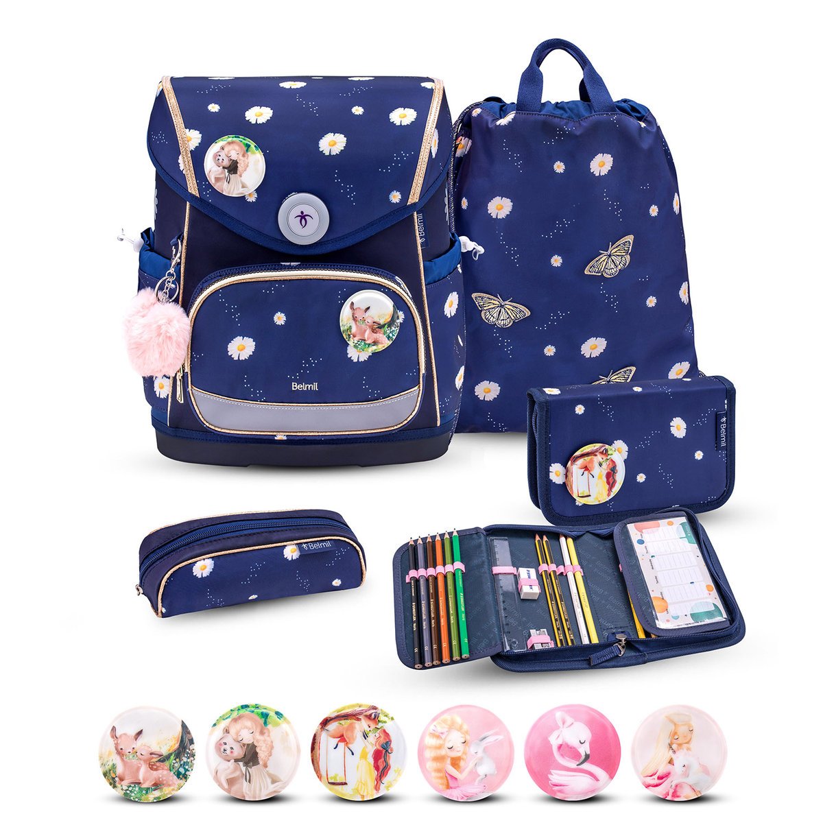 Premium Compact Plus Daisy – 5-częściowy zestaw szkolny