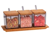 Pojemniki kuchenne - Wenko Zestaw 3 lub 4 pojemników na przyprawy (Czworokątny z łyżeczką, 3 szt.) - miniaturka - grafika 1