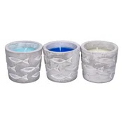 Świece - Świeca cytronela ozdobna z morskim motywem ryb - miniaturka - grafika 1