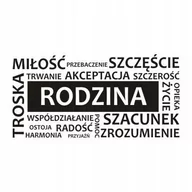 Naklejki na ścianę - Napis na ścianę naklejka 120x60cm wybór koloru cytat - Rodzina - 163 - miniaturka - grafika 1